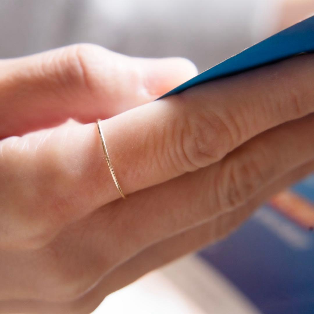 【m/y】k10、ゴールドリング、幅0.8mm丸線