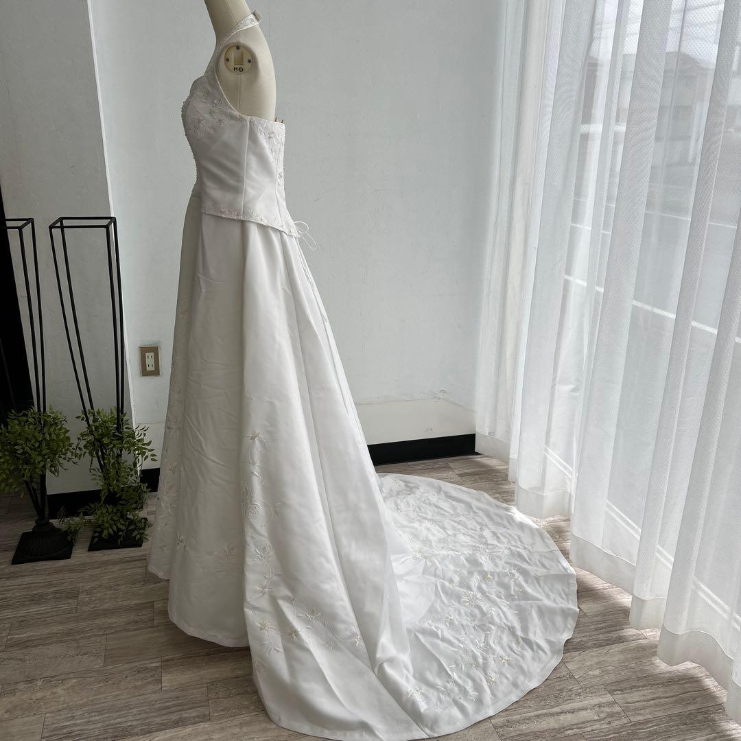 ⬜︎ ウエディングドレス 【21】 matsuo ホルダーネック　花嫁　刺繍