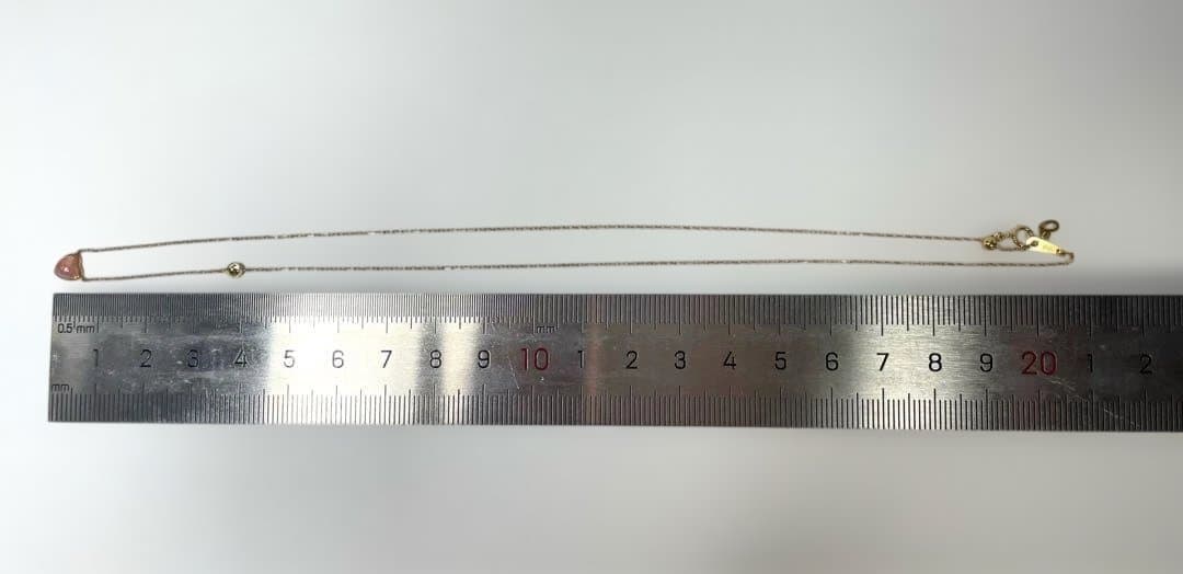 ましろ様:::K18 ネックレス ローズクォーツ ハート ダイヤモンド　バレンタ