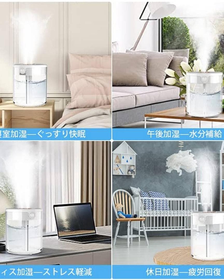 4段階調整可能な卓上サイズ空気清浄機 HEPAフィルター