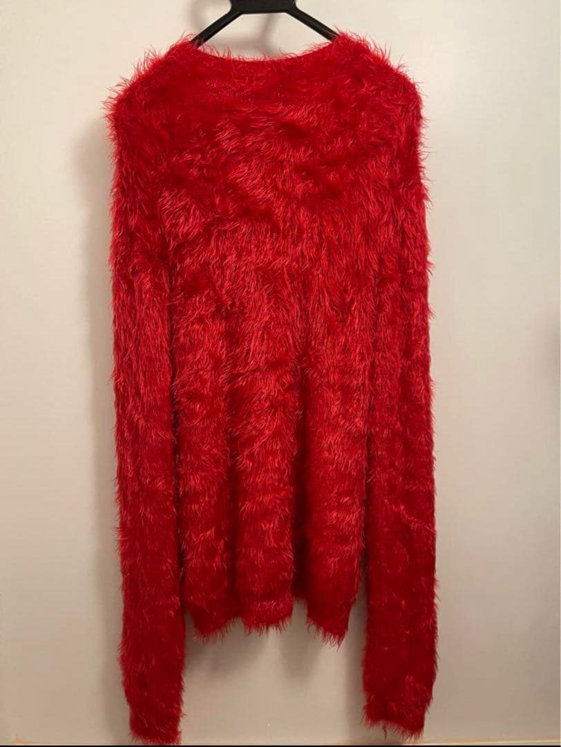 alyx シャギーニット1017 alyx 9sm クルーネックセーター レッド