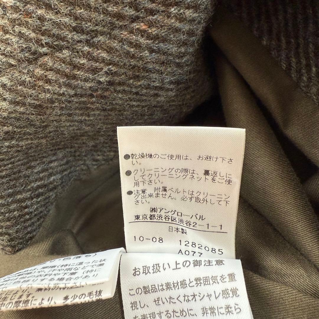 極美品✨ マーガレットハウエル　ヘリンボーン　上質ウールコート　ミドル丈　ベルト