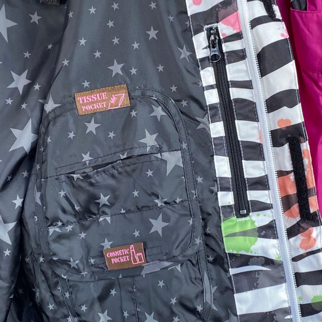 OP ゼブラ柄 スノーボードウェア セット M/L