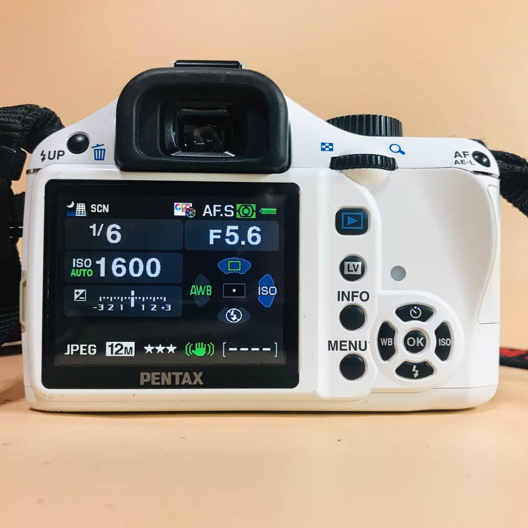 ペンタックス K-x 白　Wi-FiSDアダプター　電池付き