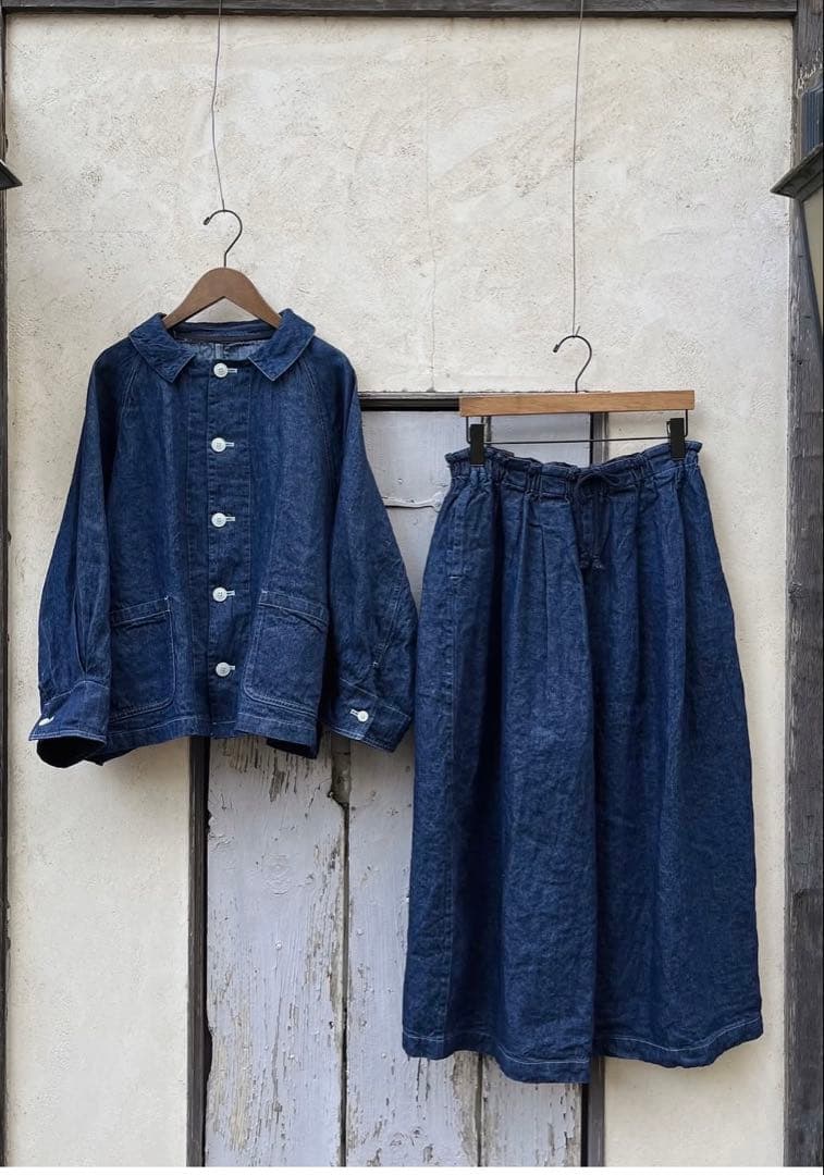 ⭐︎お値下げ⭐︎nest Robe リネンデニムカバーオールシャツジャケット