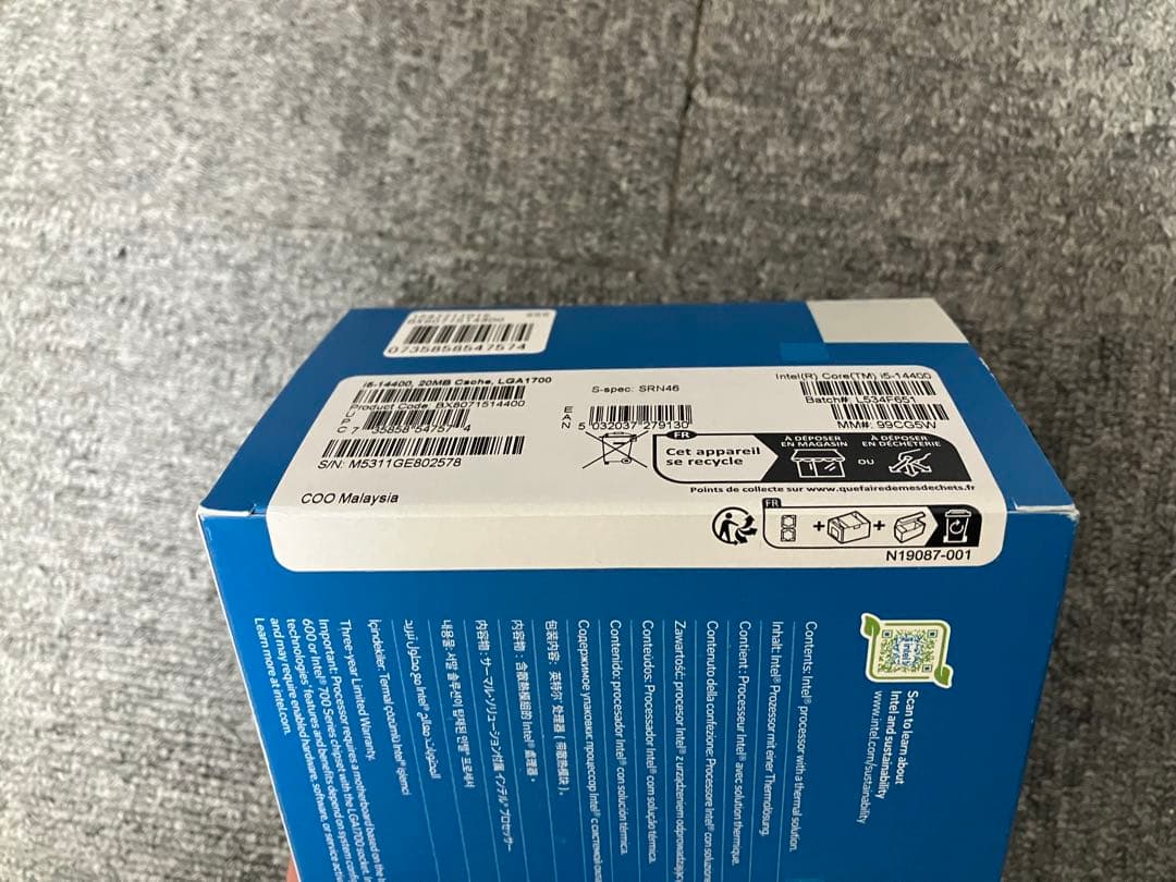 Intel Core i5 14400 GPU内蔵 新品未開封