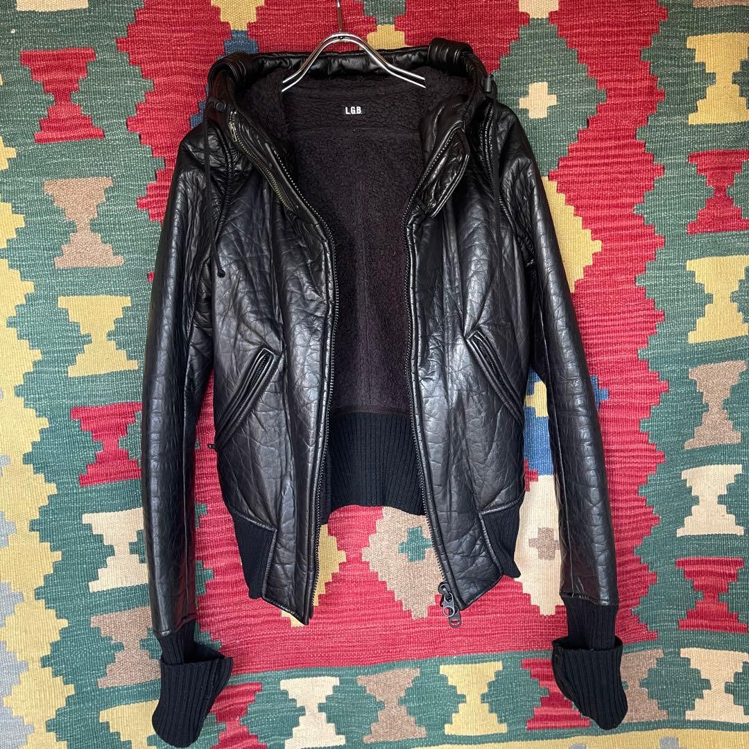 LGB レザージャケット L.G.B. パーカー　レザー　ジャケット
