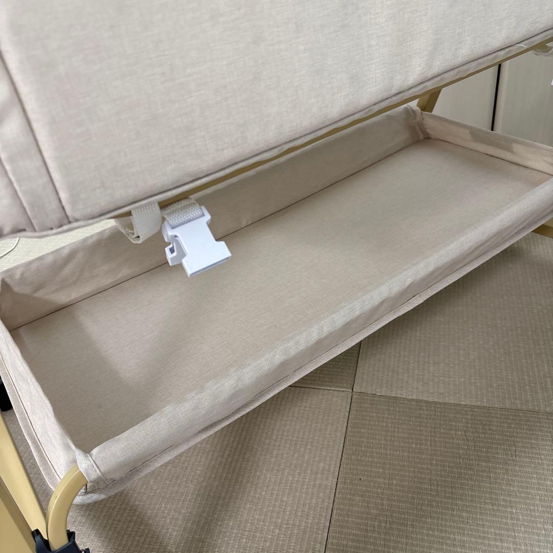 HZDMJ ベビーベッド　カーキ(ベージュ) 防水シーツセット