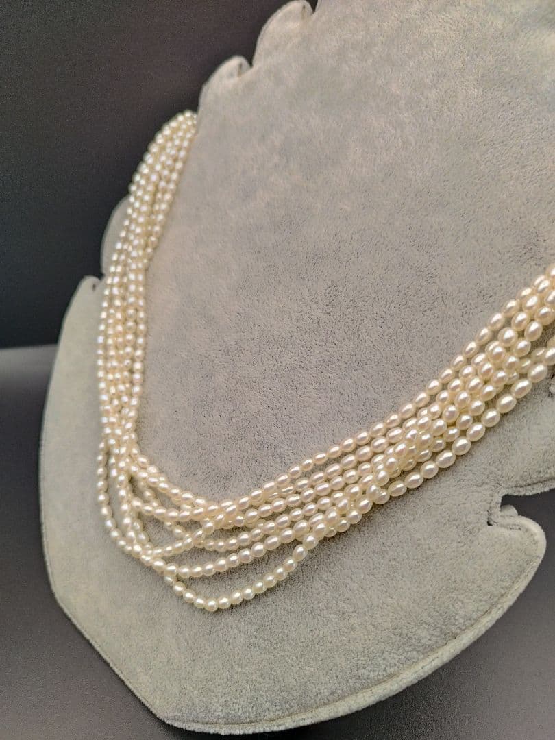 淡水パールネックレス ライス ポテト 照りカジュアル フォーマル シルバー925