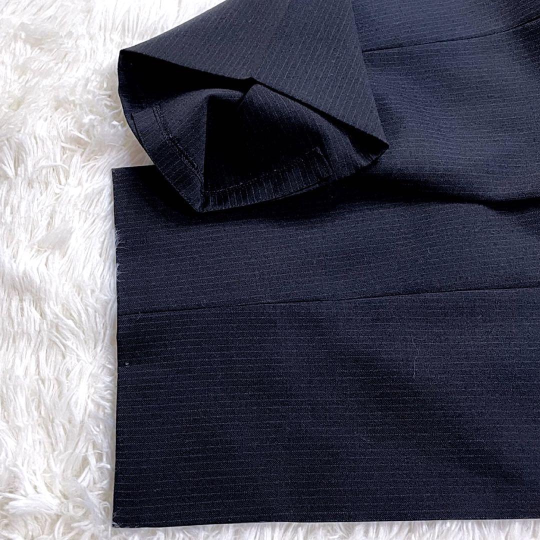 美品HUGO BOSSヒューゴボス ダークグレー ストライプ セットアップスーツ