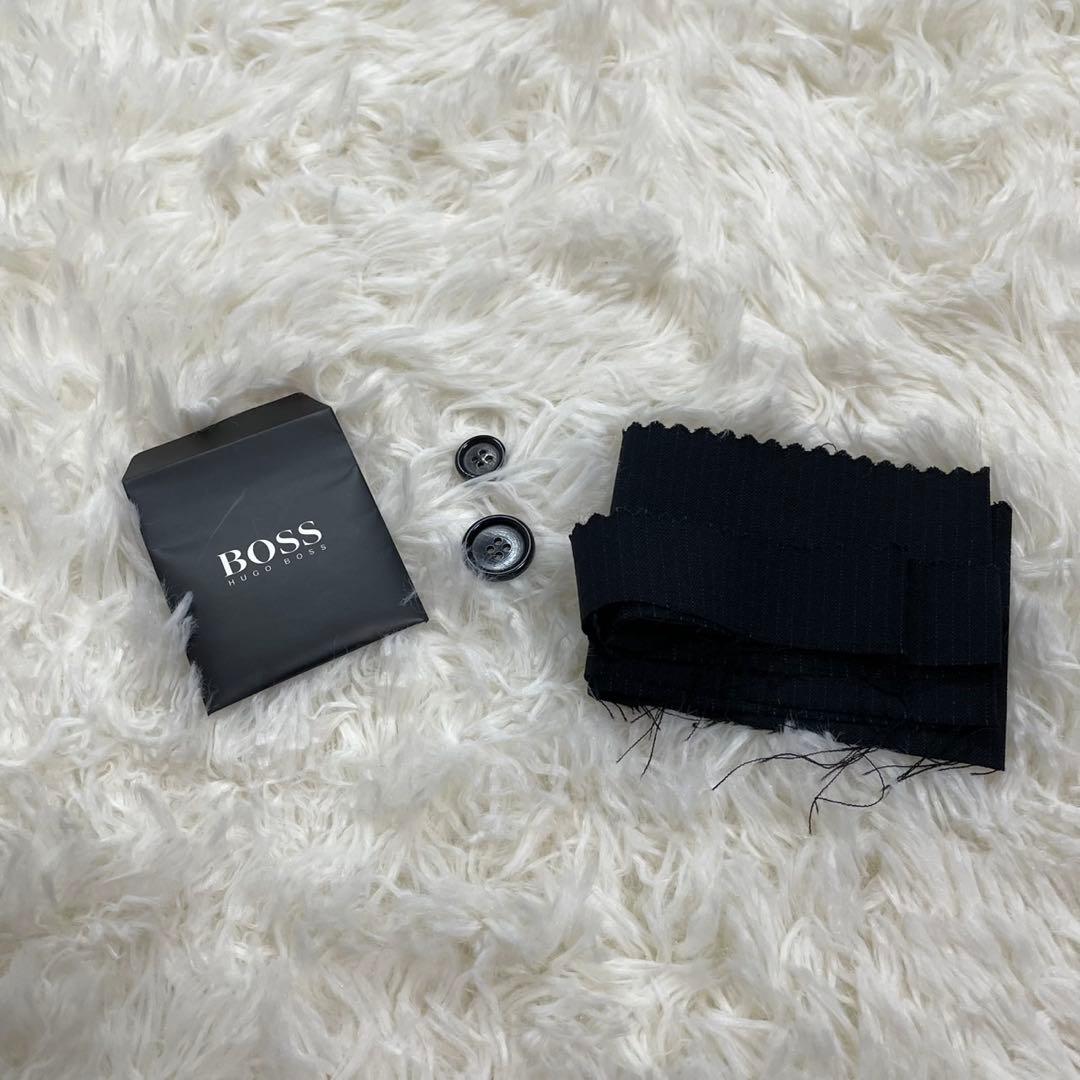 美品HUGO BOSSヒューゴボス ダークグレー ストライプ セットアップスーツ