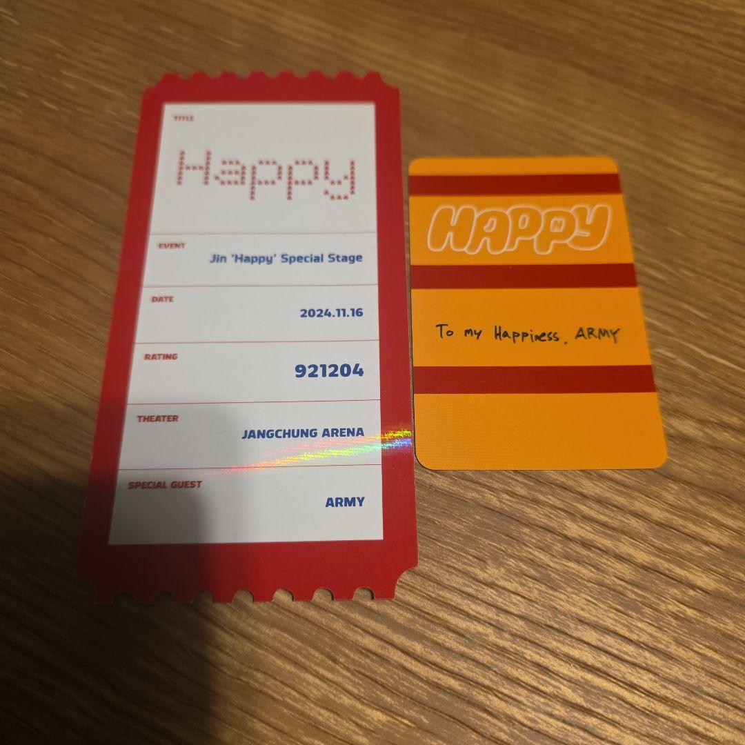 BTS JIN HAPPY ショーケース 限定特典 トレカ&チケット バンタン