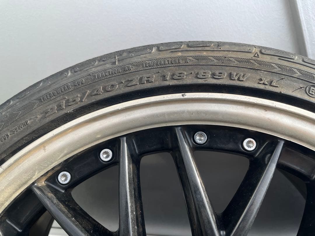 N*.様 18インチ ブラックホイールセット 4本