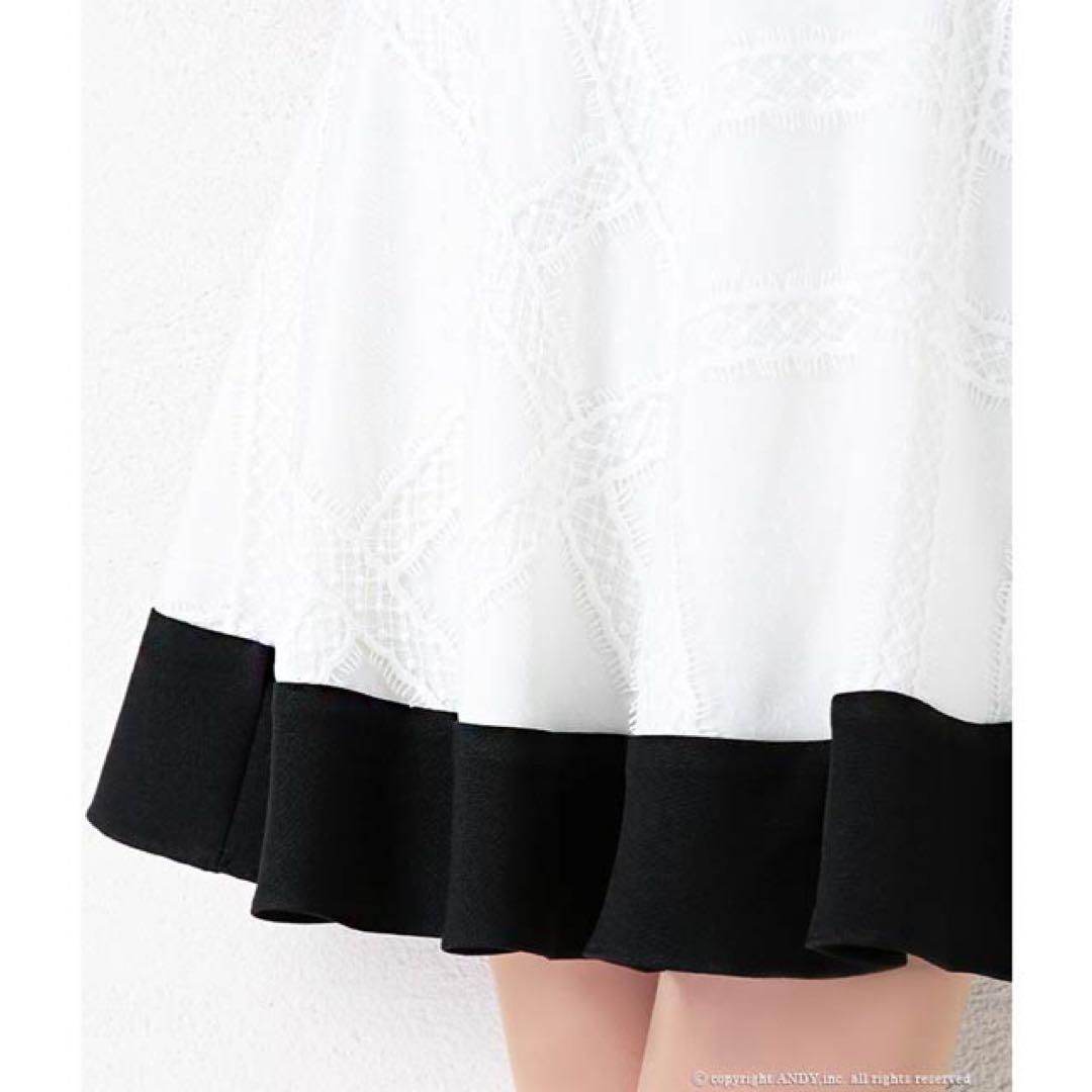 [an][2ピース]クラシカルレースブローチ付きAラインミニドレス