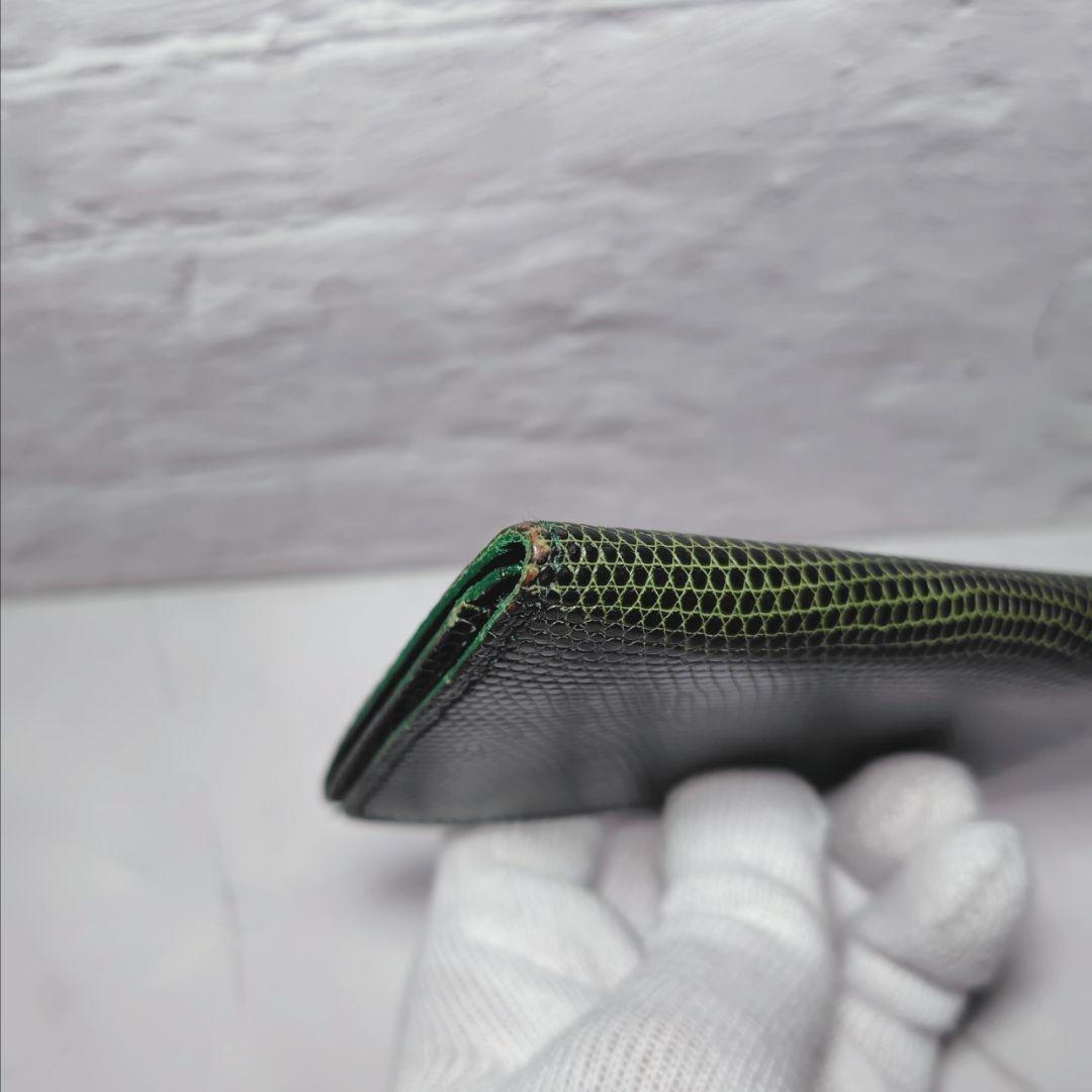 カミーユフォルネ 名刺入れ リザード レザー ビジネス カードケース