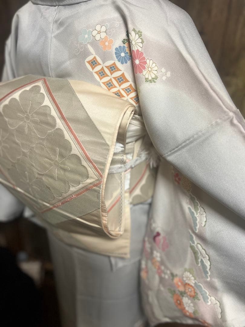 訪問着　4点フルセット　卒業式　入学式　七五三　結婚式　お宮参り　ブルーグレー