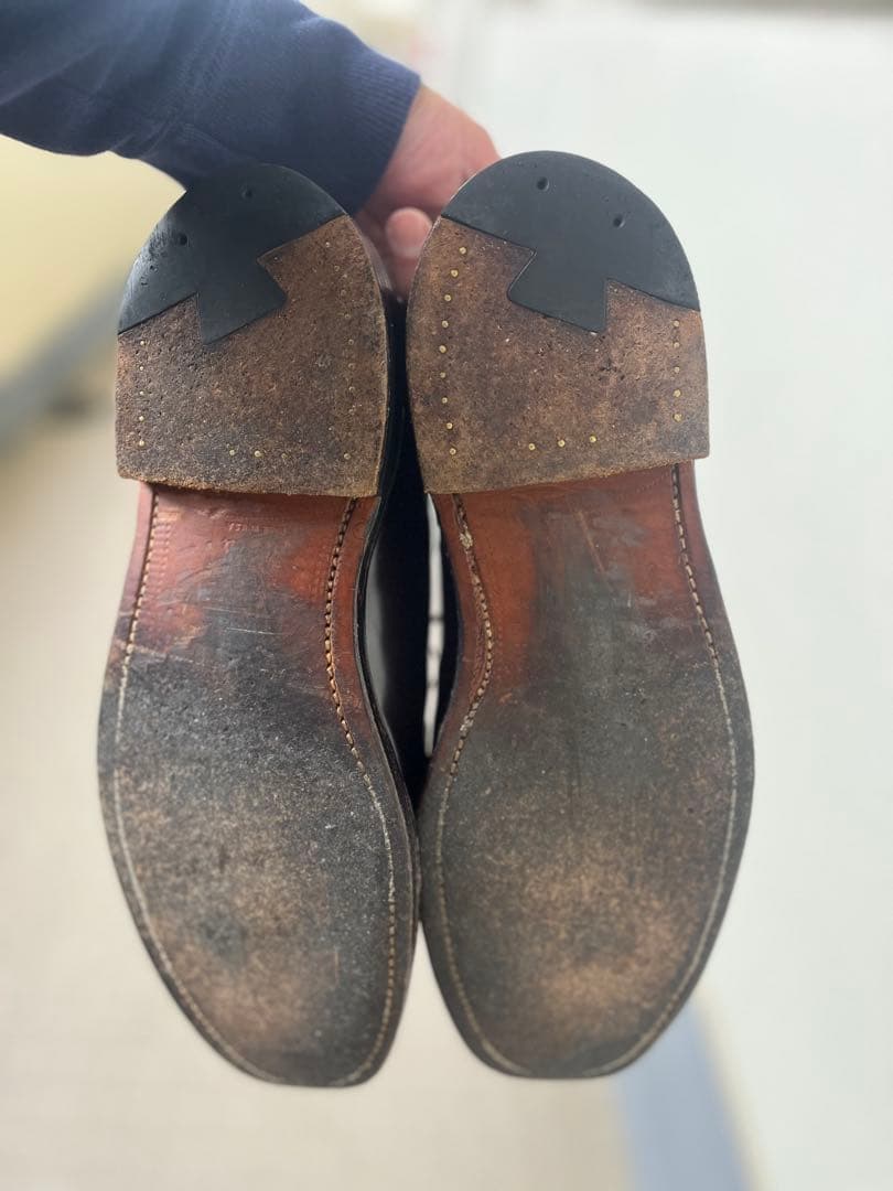 オールデン 990 コードバン プレーン トゥ 8D レザースティック付き