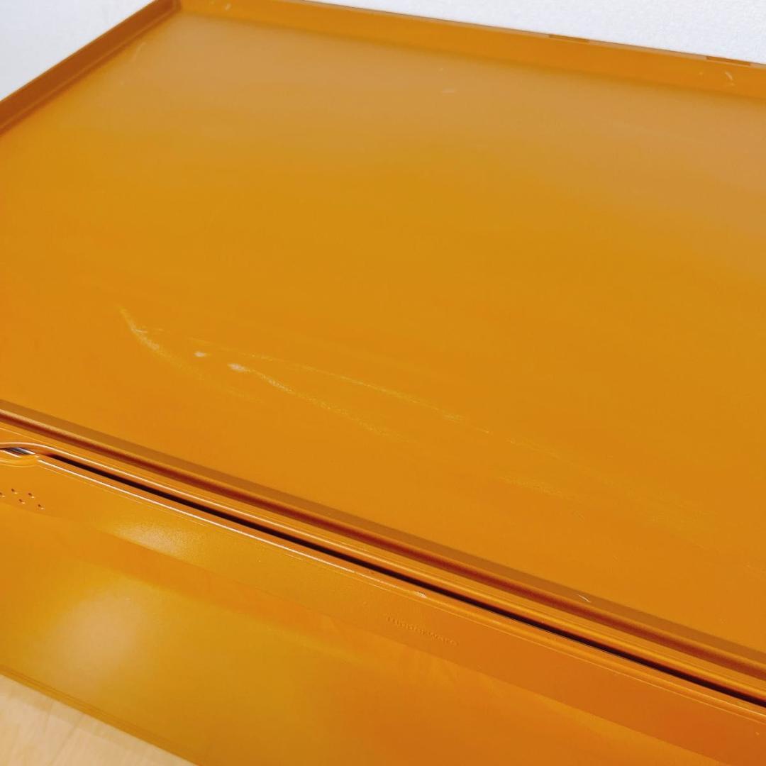 専用 タッパーウェア スーパーチェストワイド セピアカラー 引出し2段