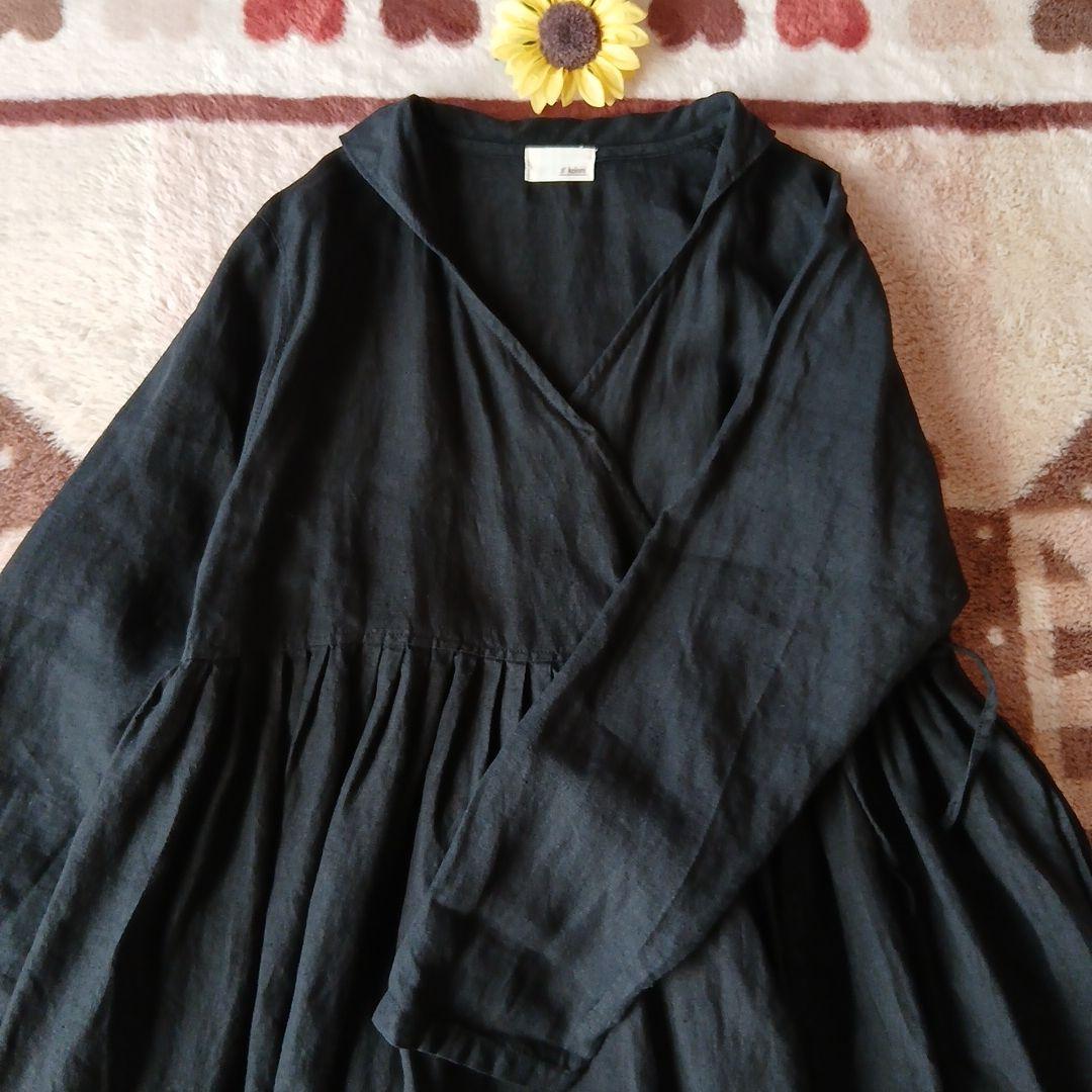 みーきさま専用♡a+koloni♡麻カシュクールワンピース♡