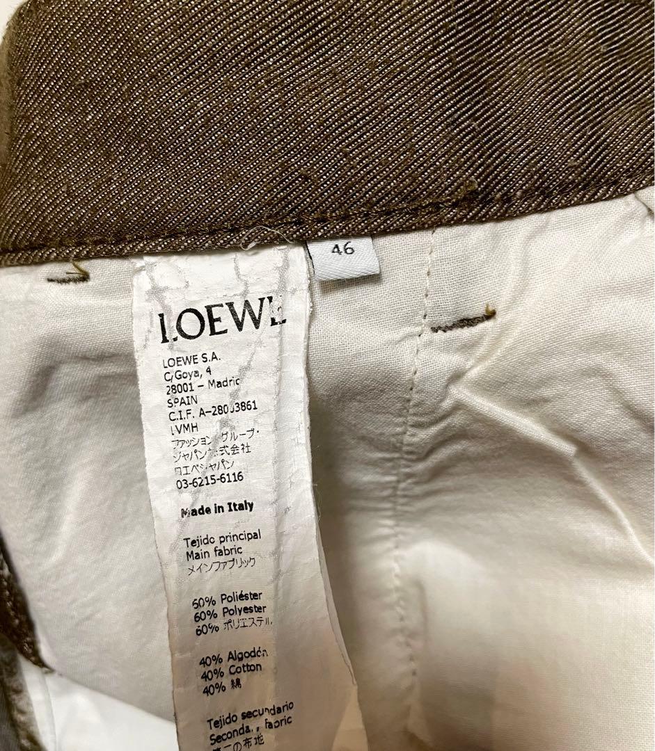 LOEWE ロエベ コットン カーゴ パンツ カーキ 46サイズ