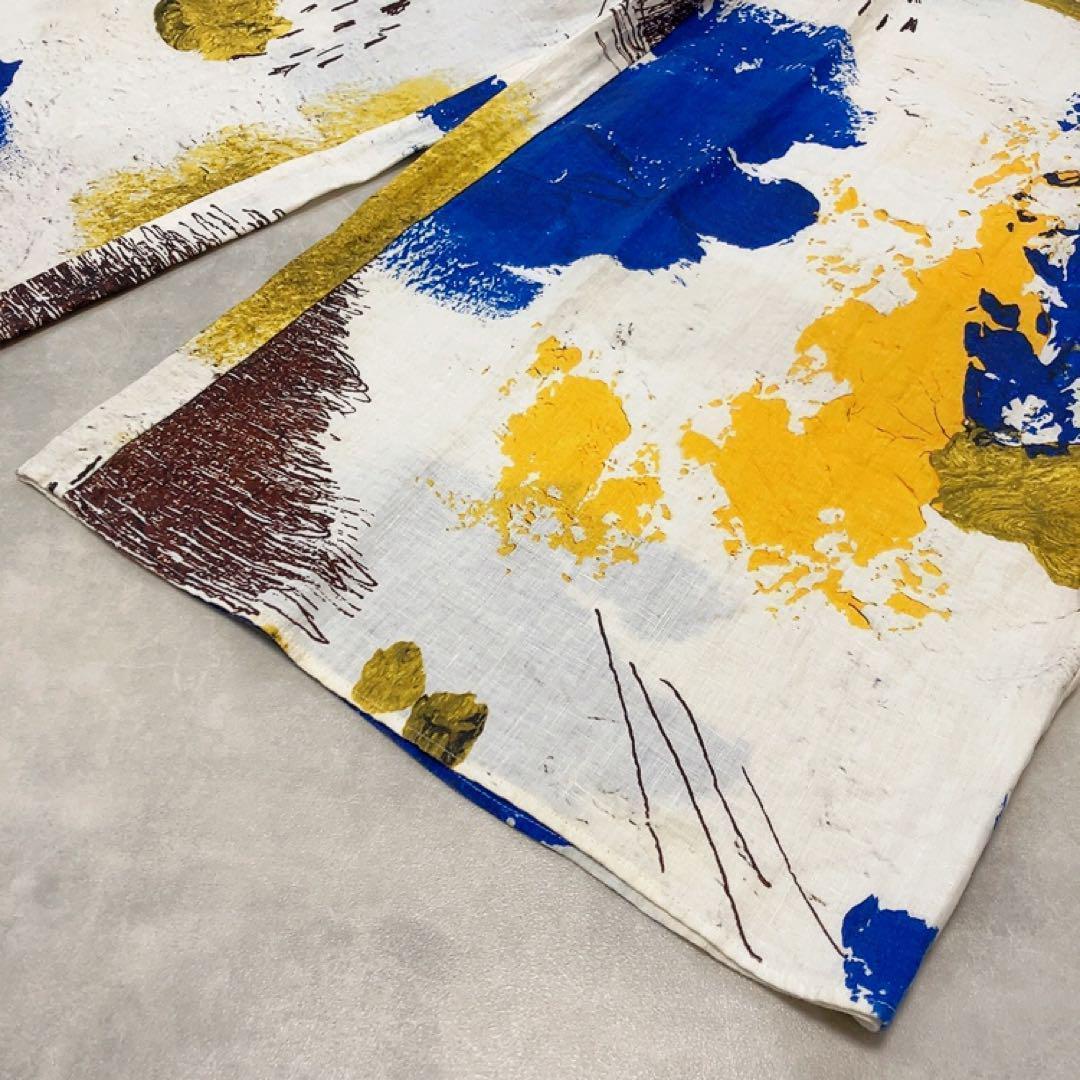 ナゴンスタンス 美品 ペイント ワイドパンツ ビッグシルエット マルチカラー