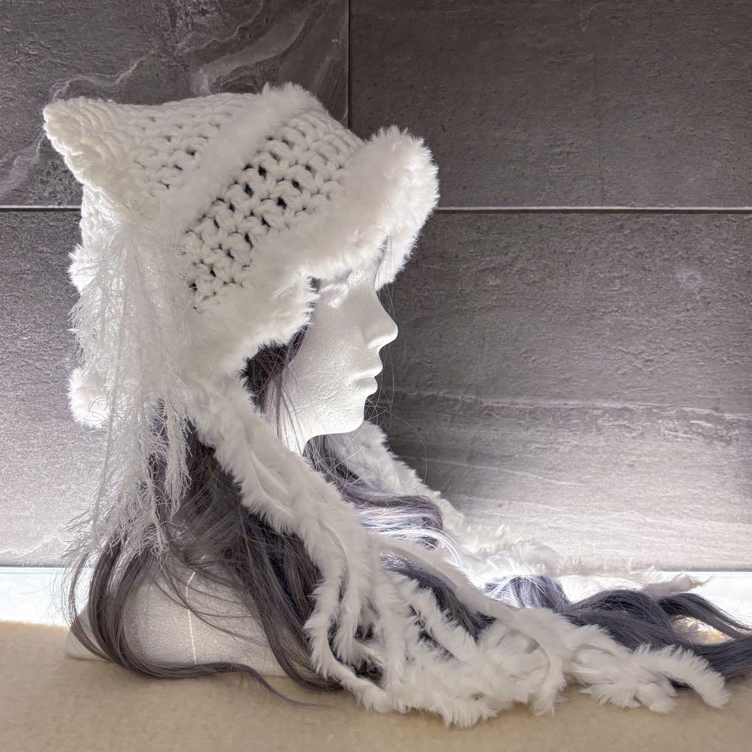 もぐ ※プロフィール読んでください！様オーダー　猫耳ニット帽