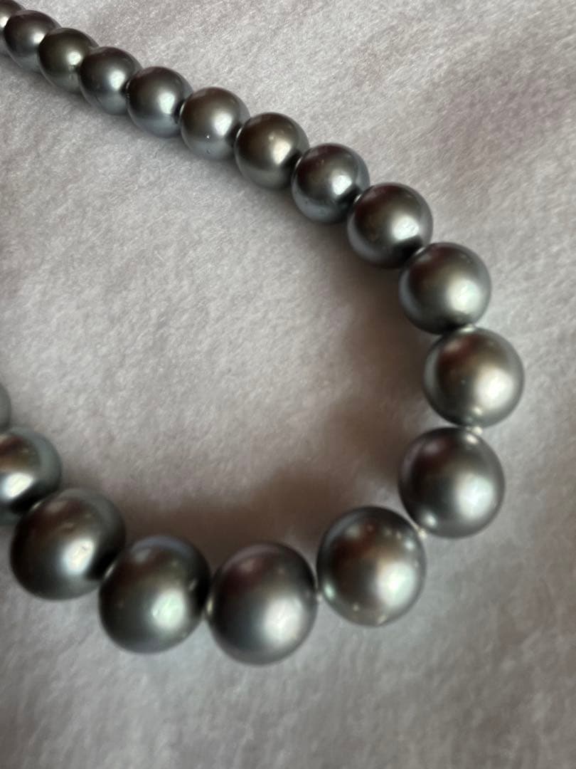 未使用　黒蝶真珠ネックレス　大粒　ショップチャンネル購入　保証書付ブラックパール