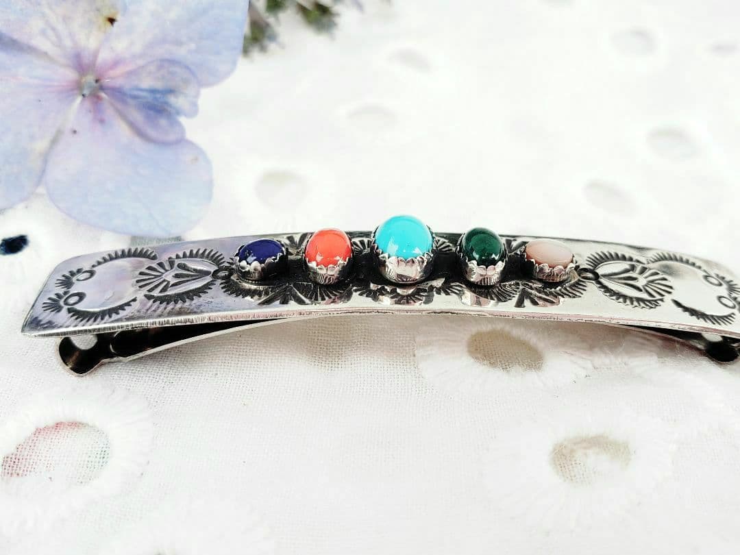 インディアンジュエリー　シルバー925 ナバホ　ターコイズ　ラピスラズリー　珊瑚