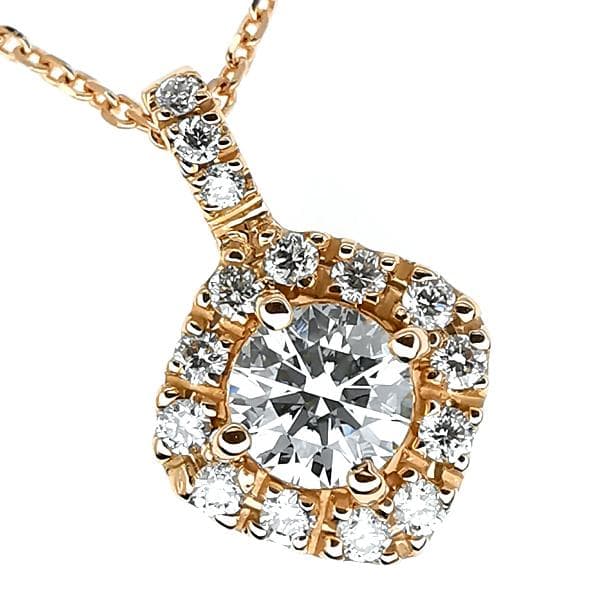 K18PG ダイヤ ネックレス 0.212ct H VVS2 3EXHC