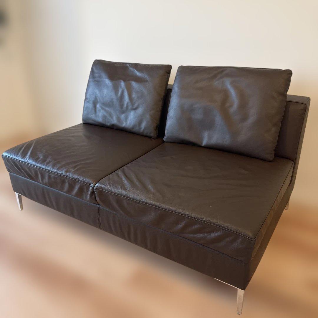 Time&Style ダークブラウン 2人掛けソファ