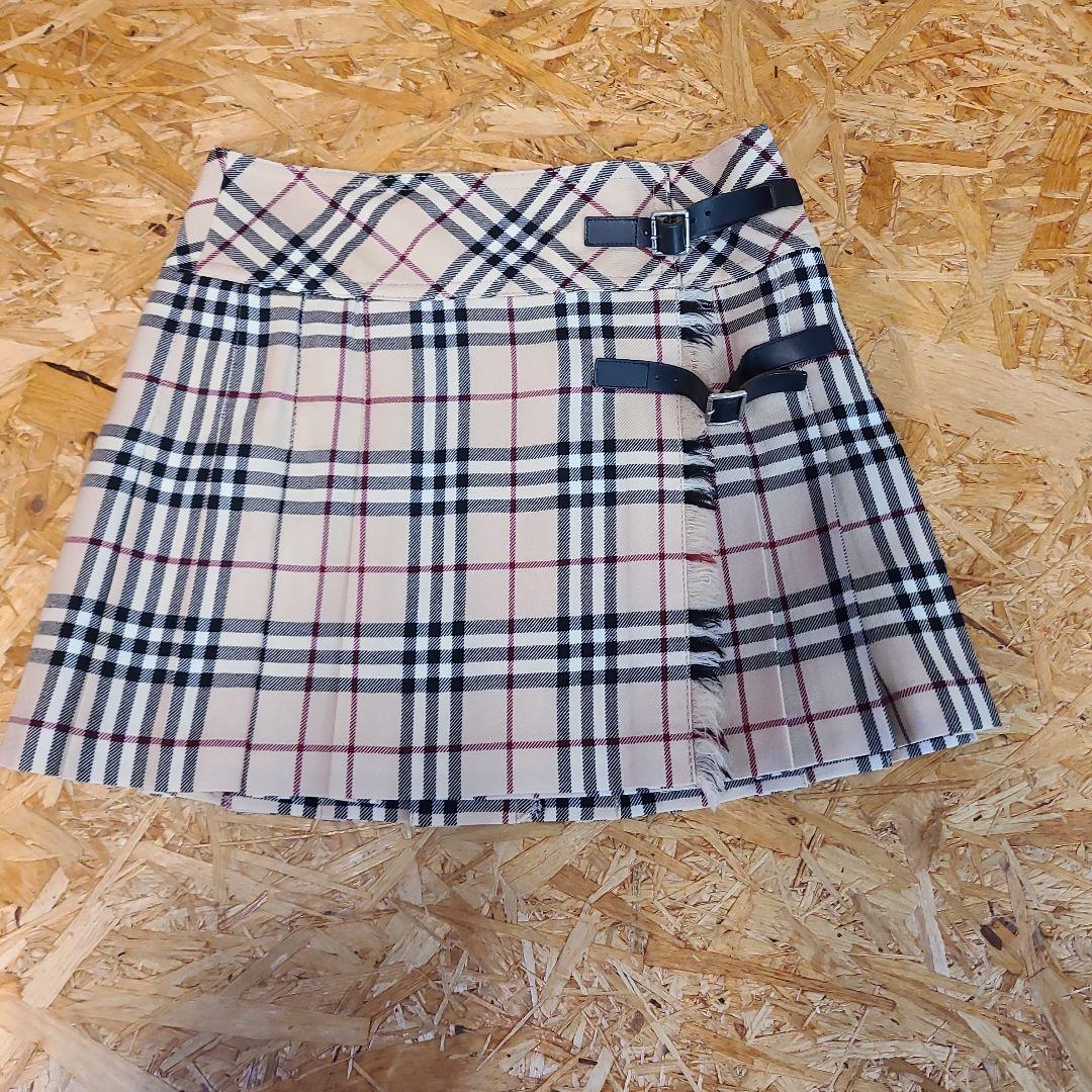 BURBERRY BLUE LABEL バーバリー ラップ ミニスカート