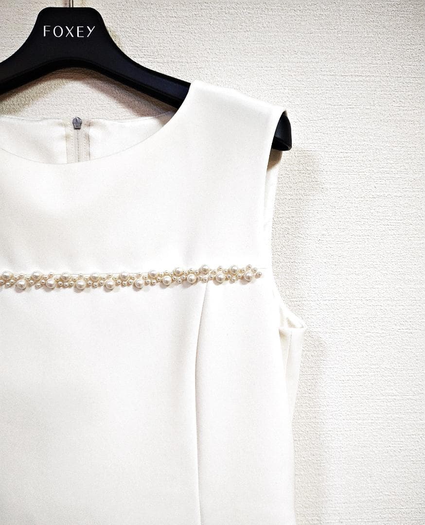 定価8.8万円 極美品 FOXEYフォクシー 美シルエットパールワンピース 40