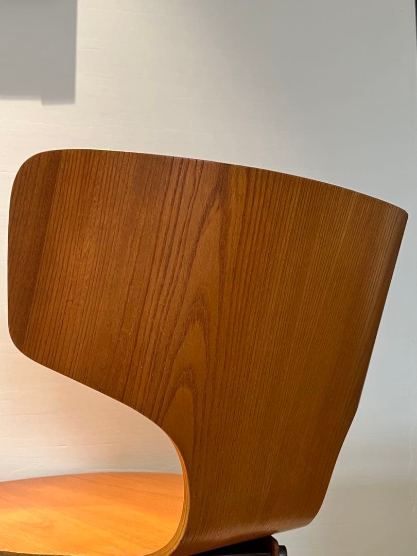 セール 希少 天童木工 剣持勇 ヴィンテージ カブト座椅子／欅材プライウッド