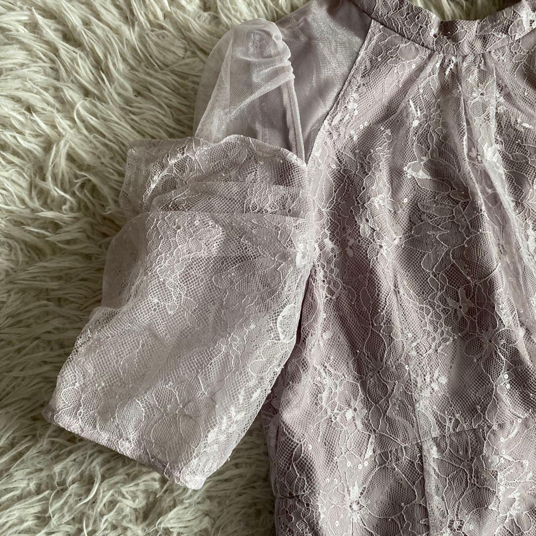 ka新品タグ付き　SNIDEL スパンコールレースドレス 1サイズ