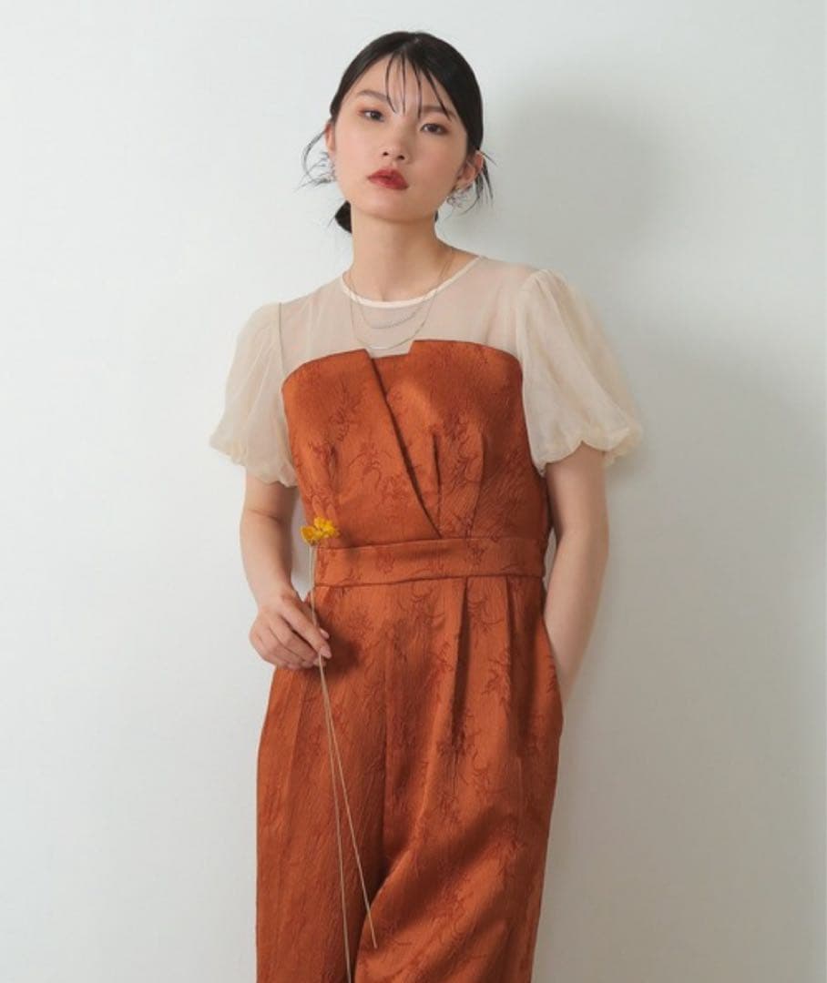 【ミント様】kana チュール パフスリーブ オールインワン