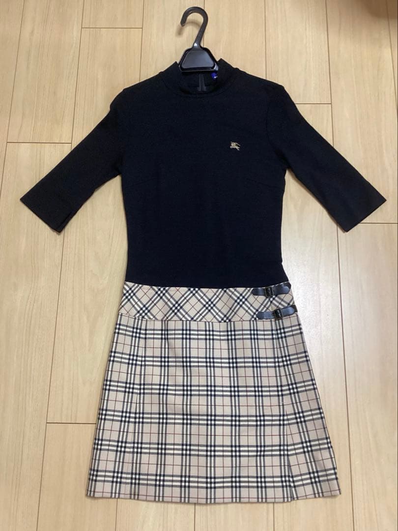 希少 美品 バーバリーブルーレーベル ワンピース サイズ38
