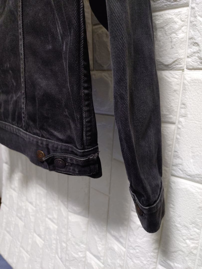 90s★ヴィンテージ★リーバイスLevi's濃黒ブラックデニムジャケットGジャン