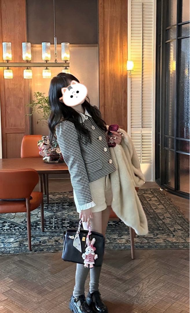 最終値下げ　ミュウミュウのギンガムチェックジャケット&スカートセットアップ