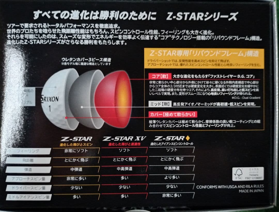 ８月24日まで大幅値下げSRIXON Z-STAR ４ダース