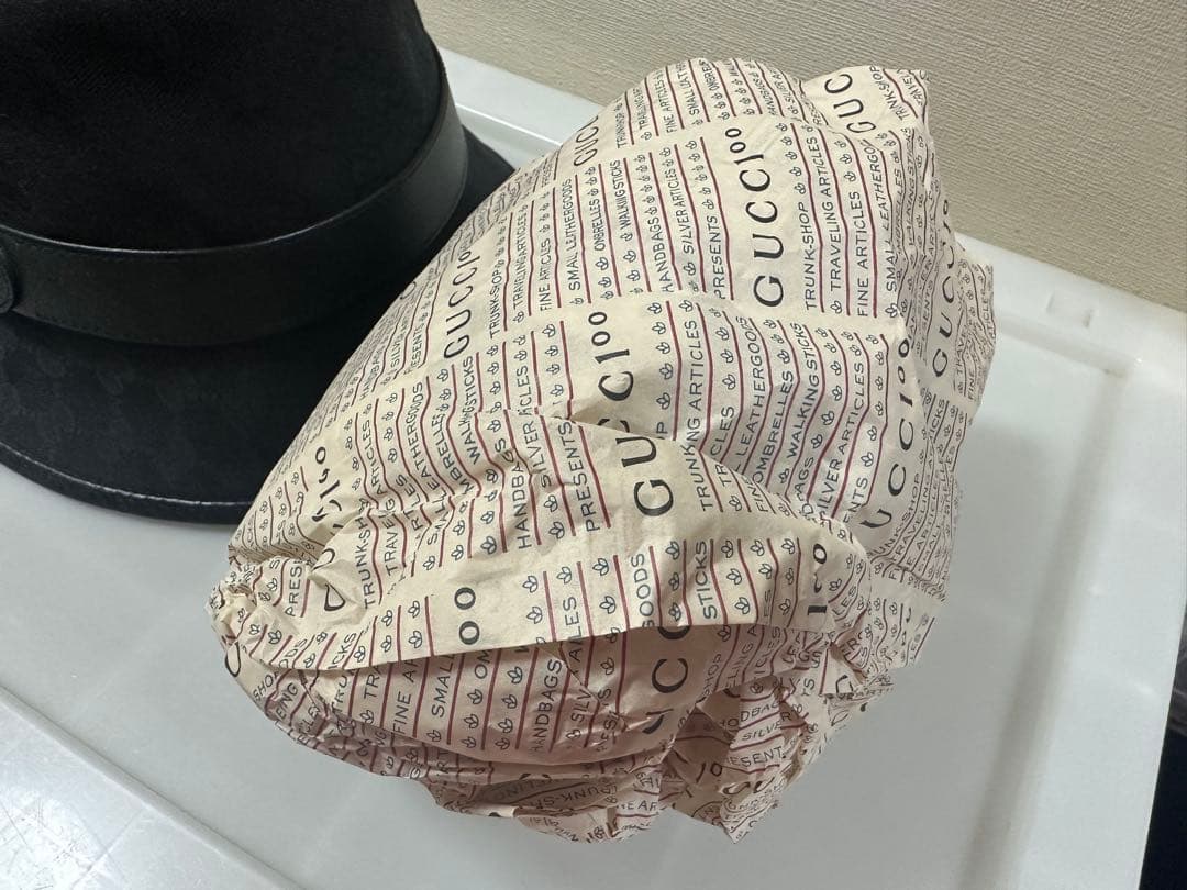 【即日発送】GUCCI GGパターン バケットハット　ブラック　M