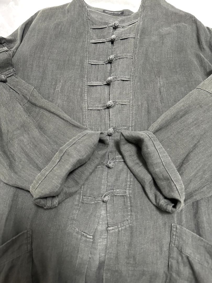 ✨美品✨ ヨウジヤマモト プールオム 15ss リネンロングチャイナジャケット