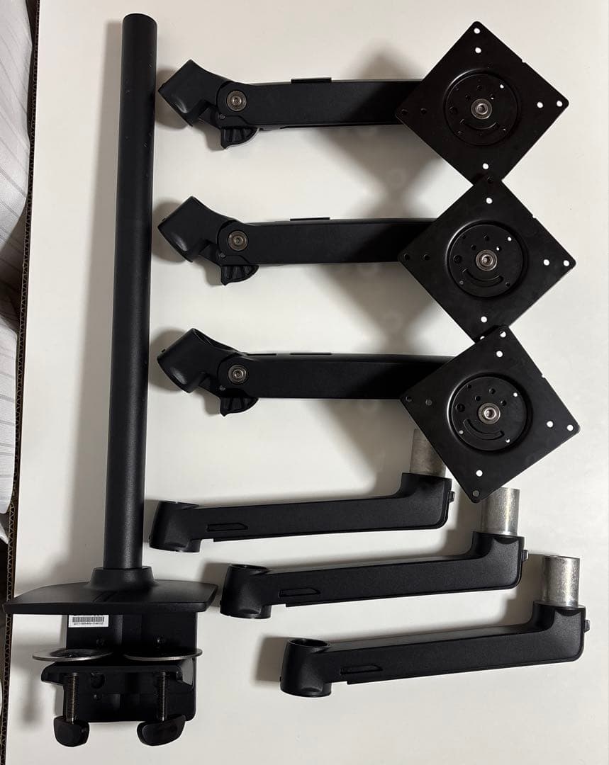 エルゴトロンLX デュアルモニターアーム ロングポール ＋純正追加アーム1本