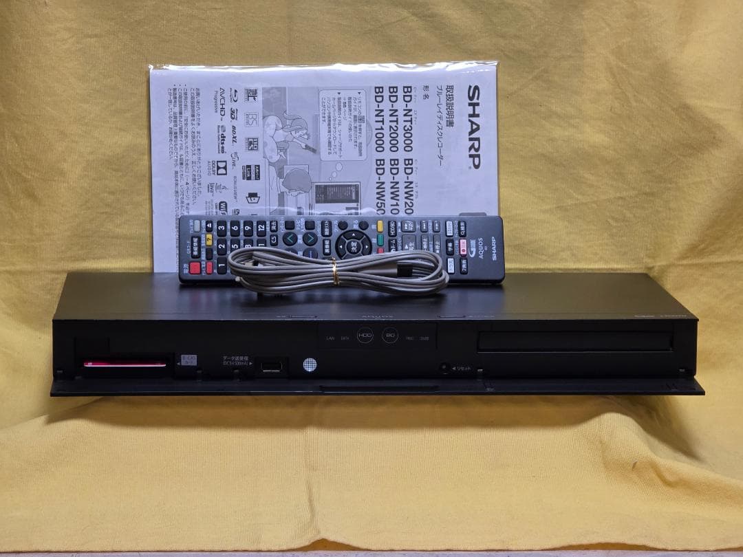 SHARP AQUOS BDレコーダー BD-NW1000　2016年製 稼働品