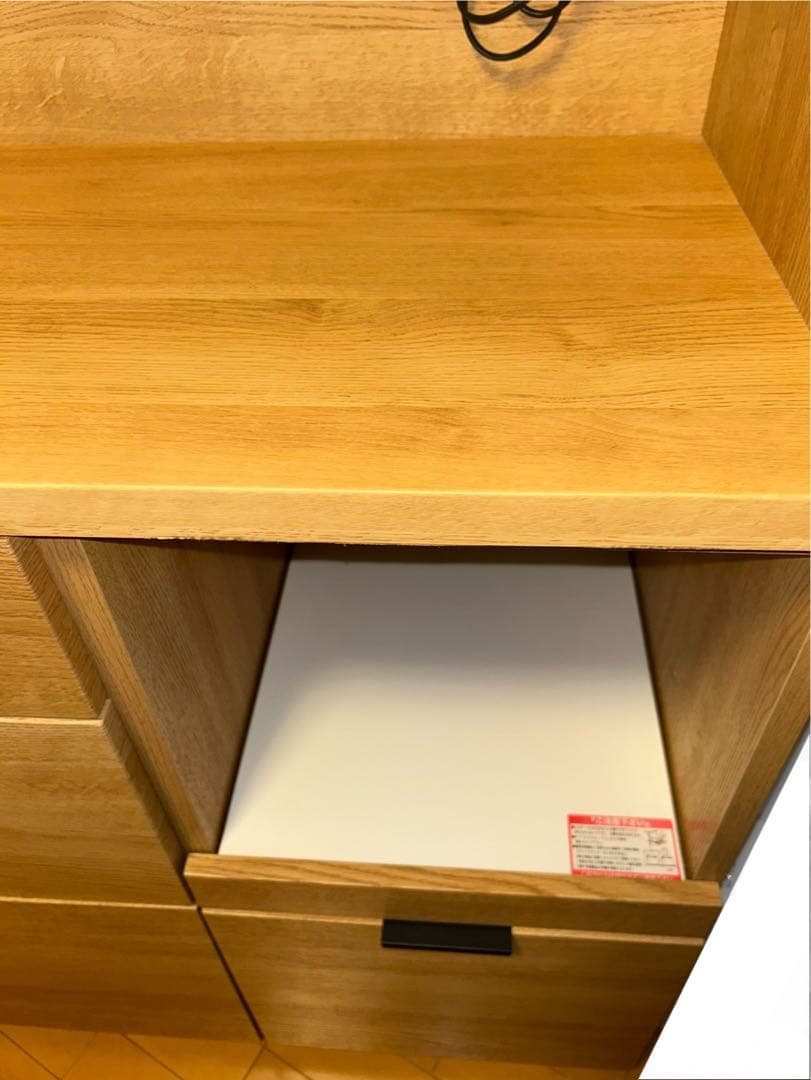 ニトリ　木製食器棚 引き出し付き　梱包・発送頼める便にて送ります♪