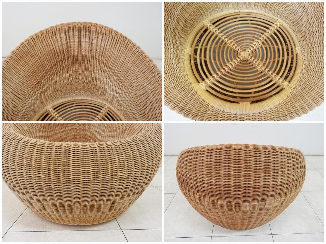 名作 剣持勇 ラタン アームレスチェア 山川ラタン YMK 籐編み椅子 MoMA