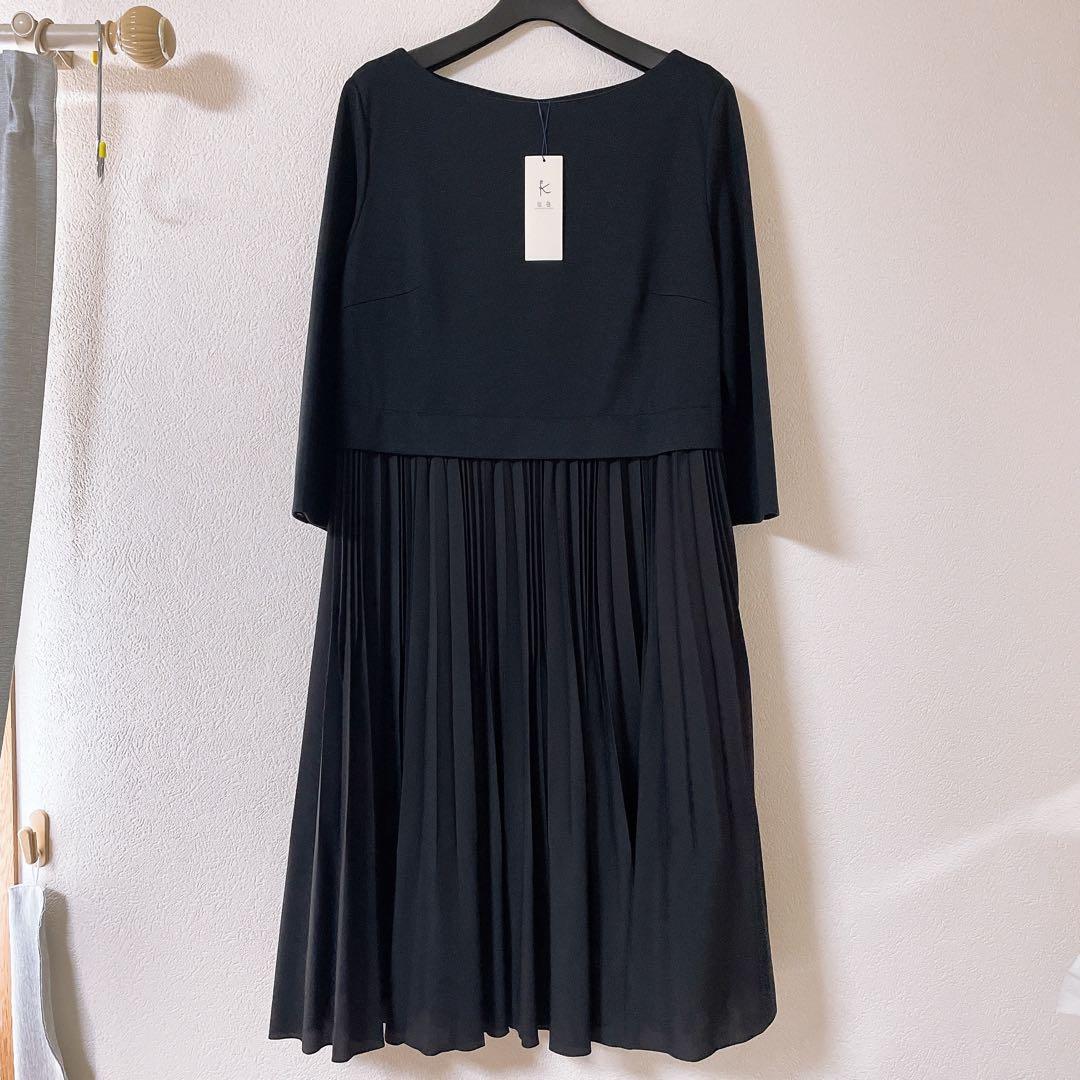 新品タグ付き✨️組曲 コンビプリーツワンピース 大きいサイズ