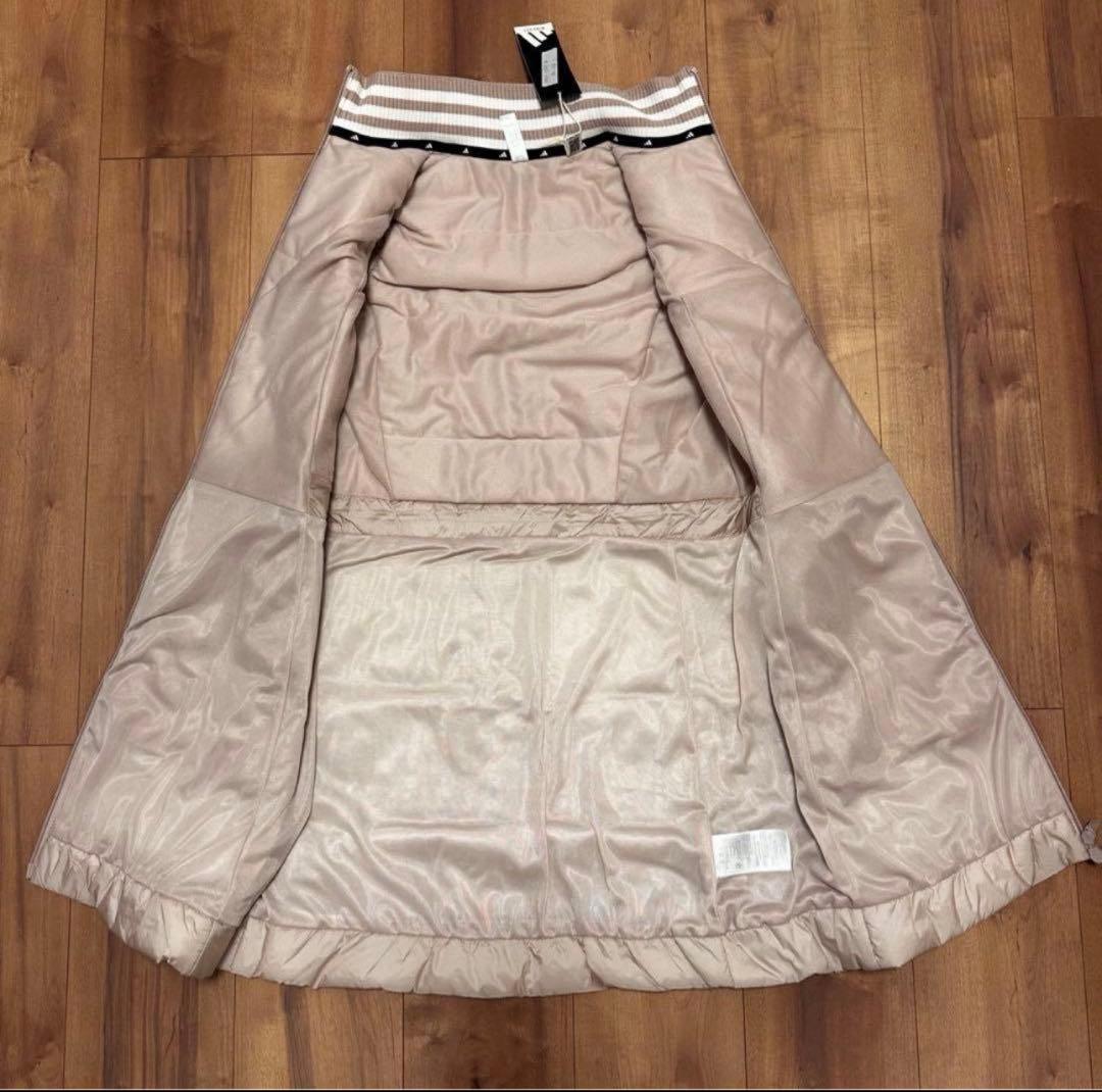 ベスト　ワンピース　ウエスト絞れます　秋冬　中綿　ジャケット　ベージュ　サイズL