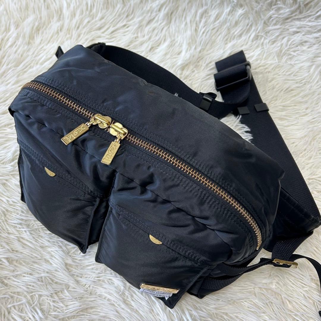 極美品✨PORTER X-girl ウエストバッグ ボディバッグ ナイロン 黒
