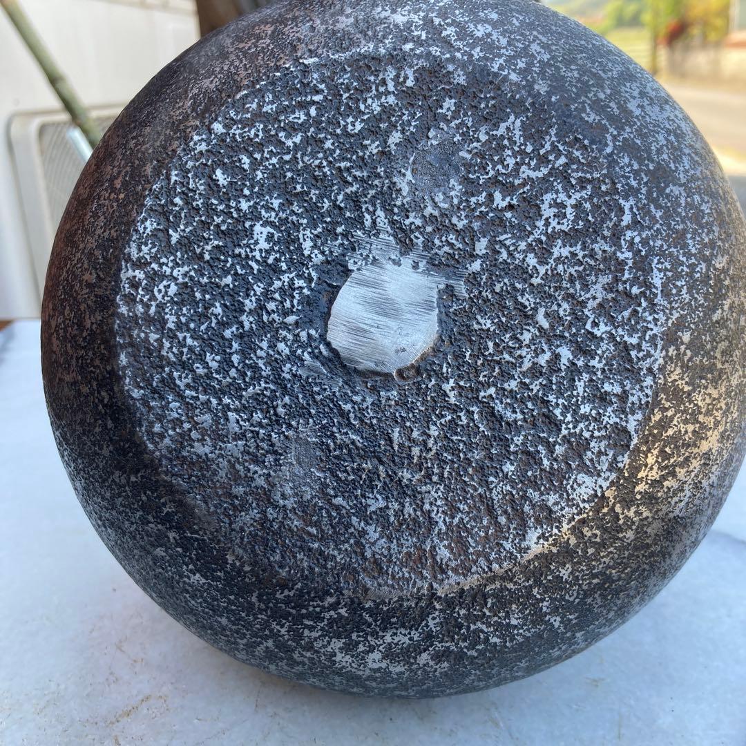 南部名人利祥雲作　銀口　千鳥に波図鉄瓶