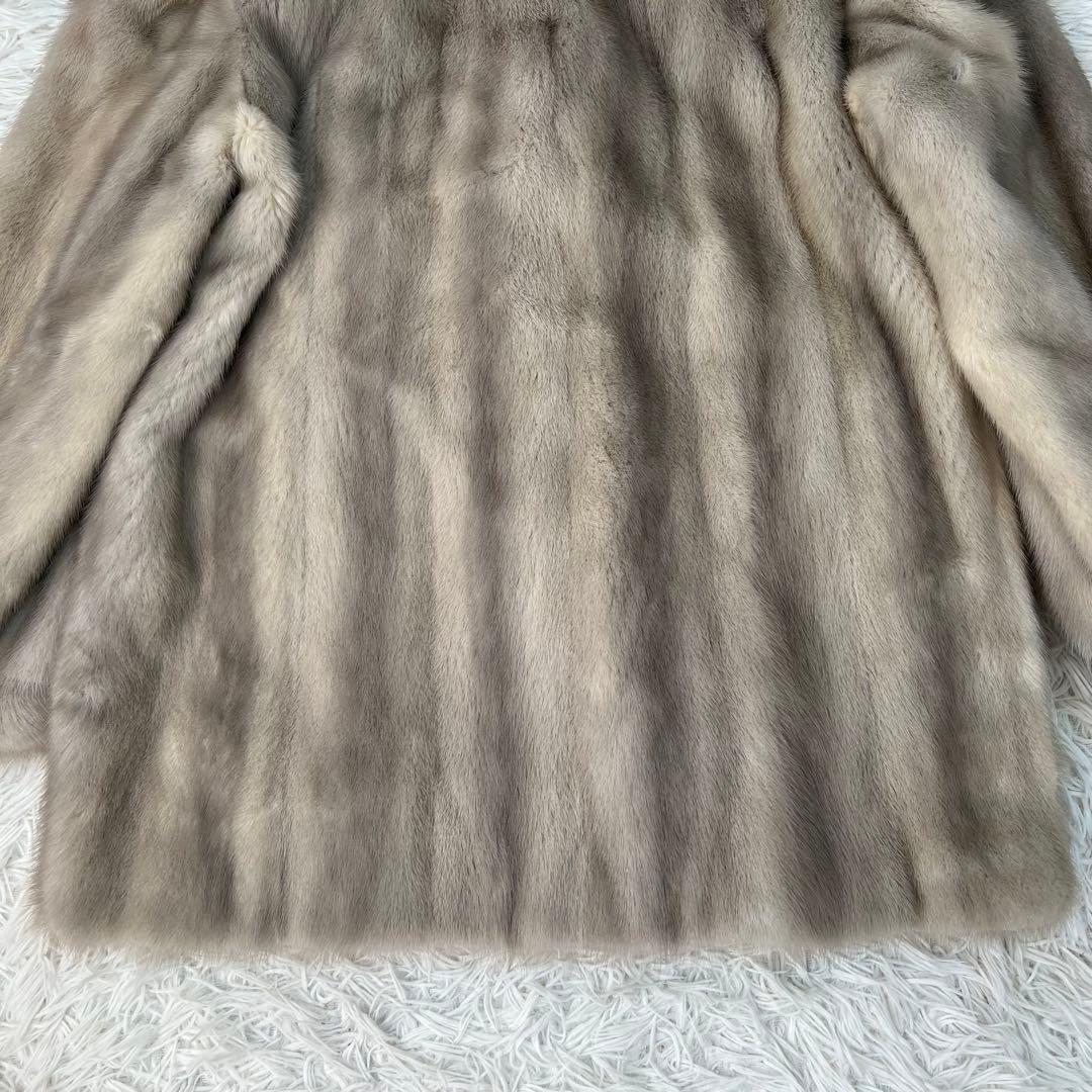 金サガ 毛皮コート ファーコート サファイアミンク 襟ボタン 11号 L